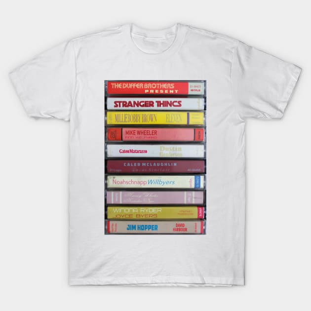 Stranger Things Cassettes T-Shirt by JordanBoltonDesign